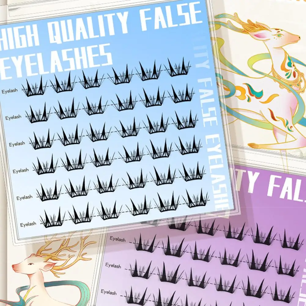 

Самоклеящиеся накладные ресницы без клея, милые натуральные плотные одинарные кластерные сегментированные ресницы, легкое наращивание, прививка ресниц