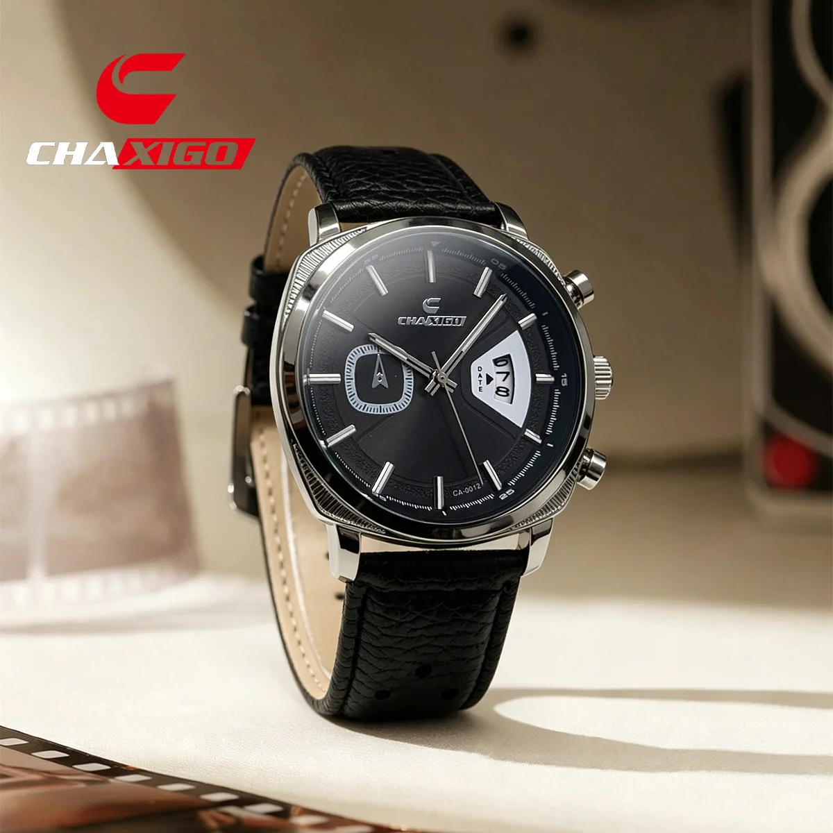 2026 foreign trade new large dial simple fashion leather strap quartz watch cross-border luminous watch