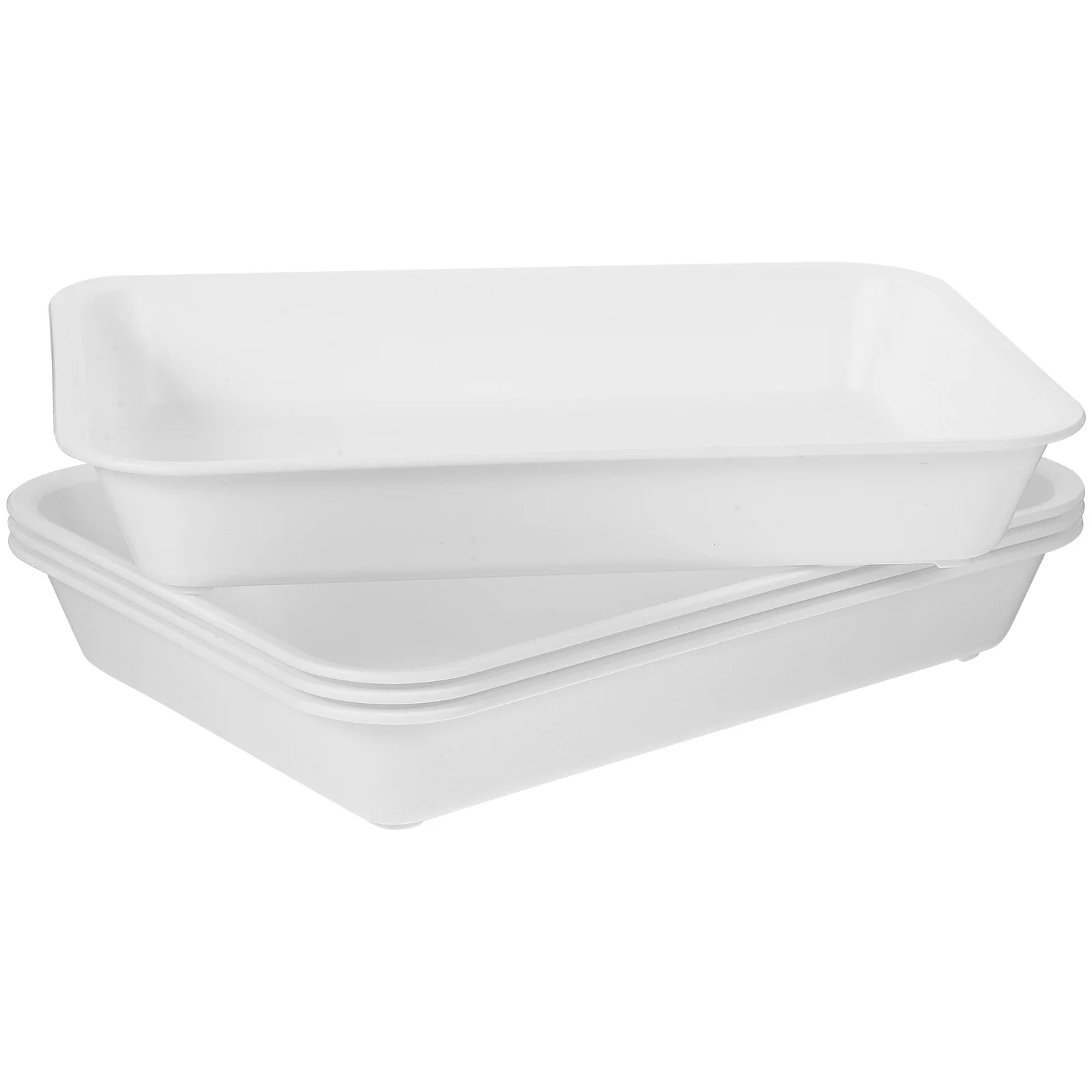 4Pcs Rectangle Food Serving Tray Reusable Catering Party Wedding Platter Non Slip Stable Tray Platter Serving Trays