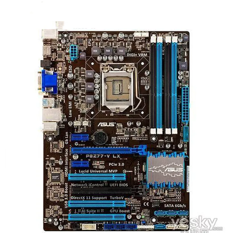 

2025 hot sale P8Z77-V LX Desktop Motherboard Z77 Socket LGA 1155 I3 I5 I7 DDR3 32G ATX UEFI BIOS Original Used Mainboard