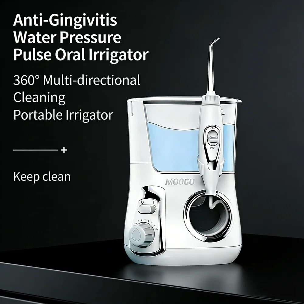 

Настольный ирригатор для полости рта с 10 режимами регулировки, объемом 800 мл, электрический очиститель зубов с 5 специализированными насадками