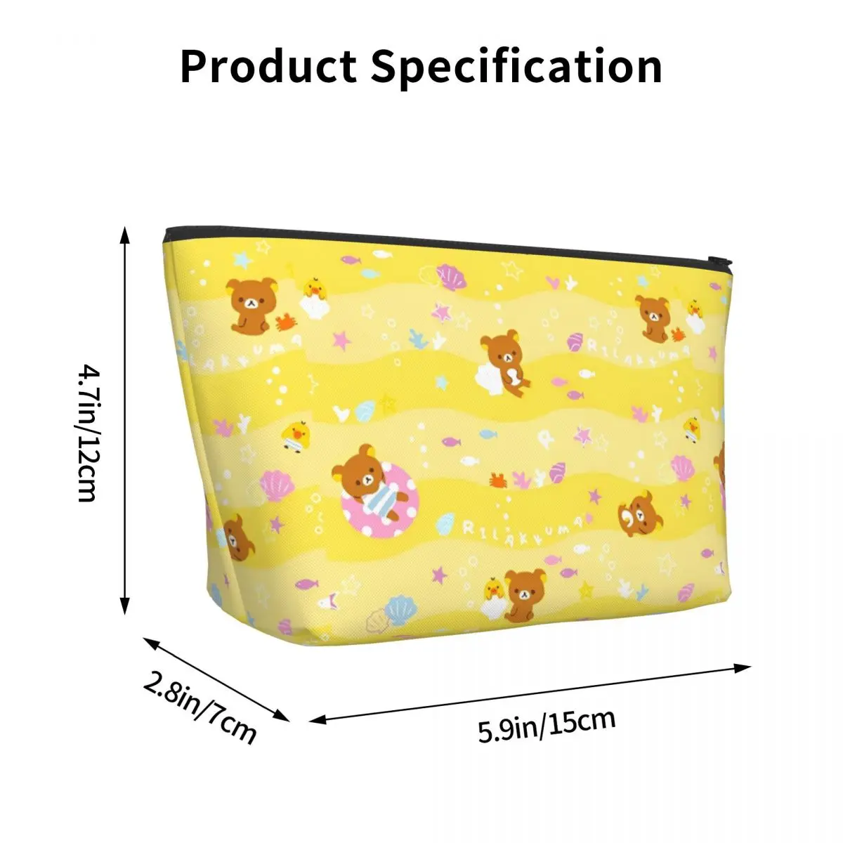 الأزواج Rilakkuma الكرتون حقائب مستحضرات التجميل الدب الحيوان المحمولة ماكياج المنزل الحقيبة للمستلزمات البوليستر التخزين المنظم