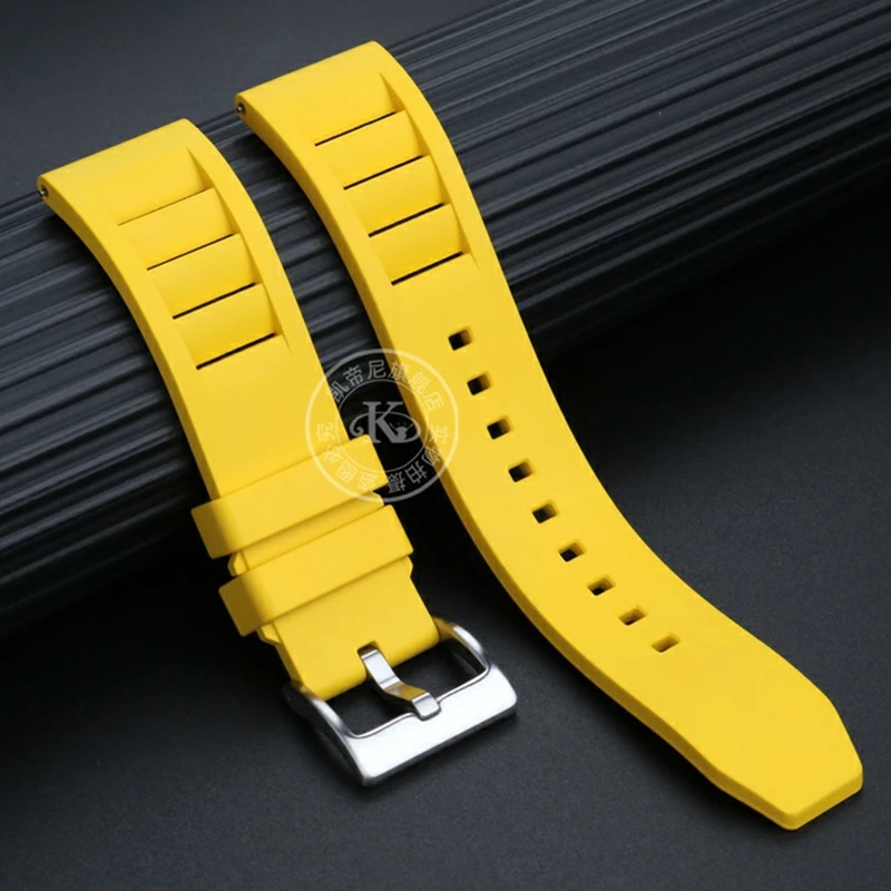 Soft Silicone Watchband for Omega Tissot Seiko No.5 SRPD63K1 Abalone Canned Fluorine Rubber Breathable Watch Strap 20mm 22mm