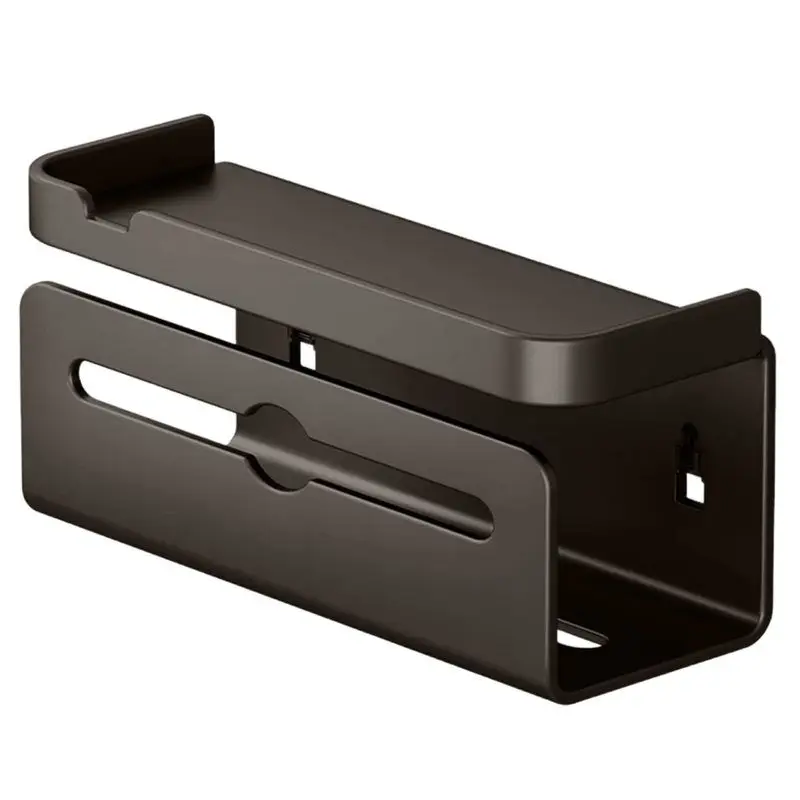 

-November Household Toilet Paper Holder Wall-Mounted Storage Tray Tissue Box Paper Roll Holder Steel Phone Stand Toilet Organize