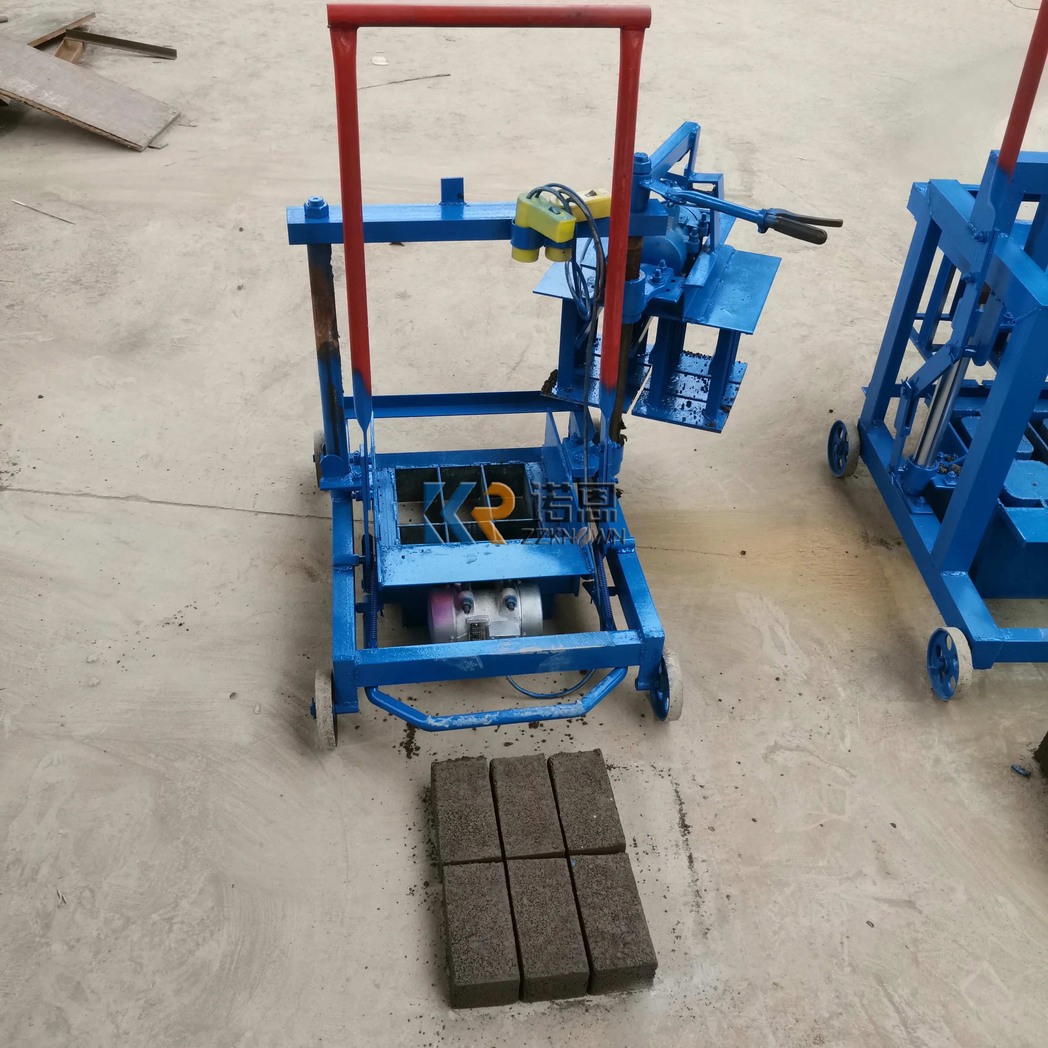 Hollow Block Machine Clay Extruder Movable Bricks Machine Manual Small Brick Making Machines