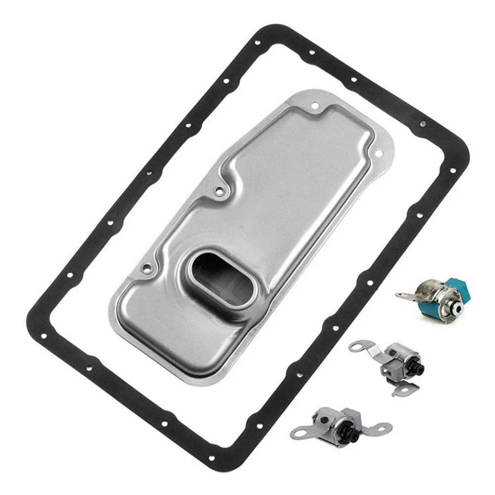 Transmission Shift Solenoid TCC Lockup Solenoid with Filter Gasket Kit A340E A340F Compatible For Toyota 4Runner Lexus
