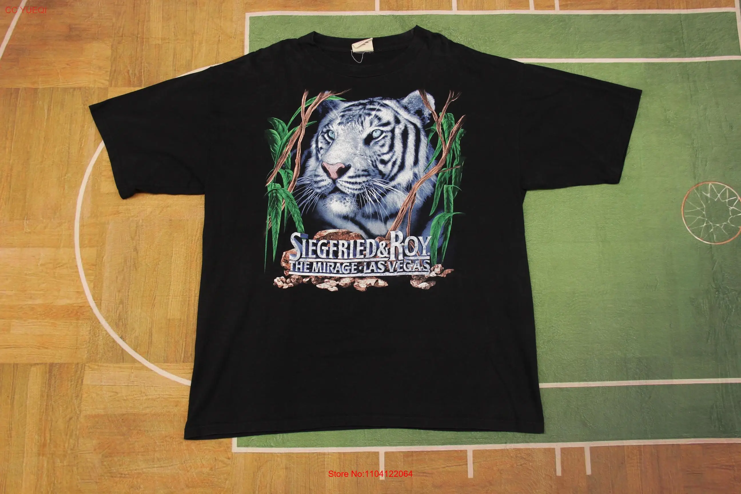 تي شيرت كلاسيكي من التسعينيات لاس فيغاس ذا ميراج سيجفريد روي تي شيرت حيوانات الغابة الولايات المتحدة الأمريكية تذكارية بأكمام طويلة أو قصيرة
