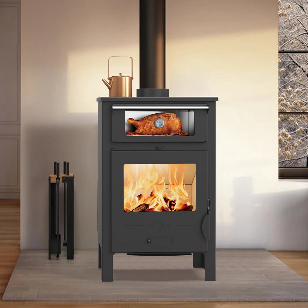 

Luxurious and practical9KW Indoor Modern Firewood Stove Wood Burning Stove With Oven Wood Cooking Stove Stufa a Legna