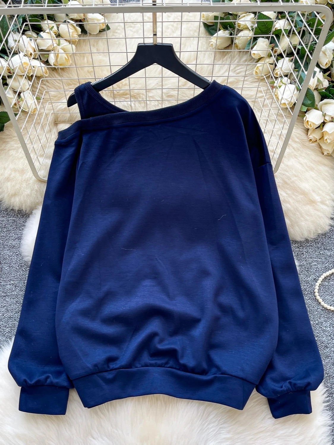 Foamlina 2025 Autunno Moda Felpa da donna Casual O Collo con spalle scoperte Manica lunga Lettere Stampa Pullover larghi con cappuccio