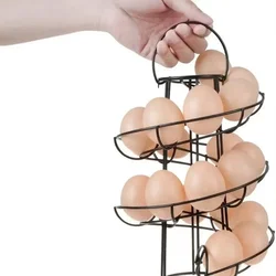 Egg Holder Multifunctional Spiral Design stable firm Iron Creative Save Space Storage Rack Kitchen
