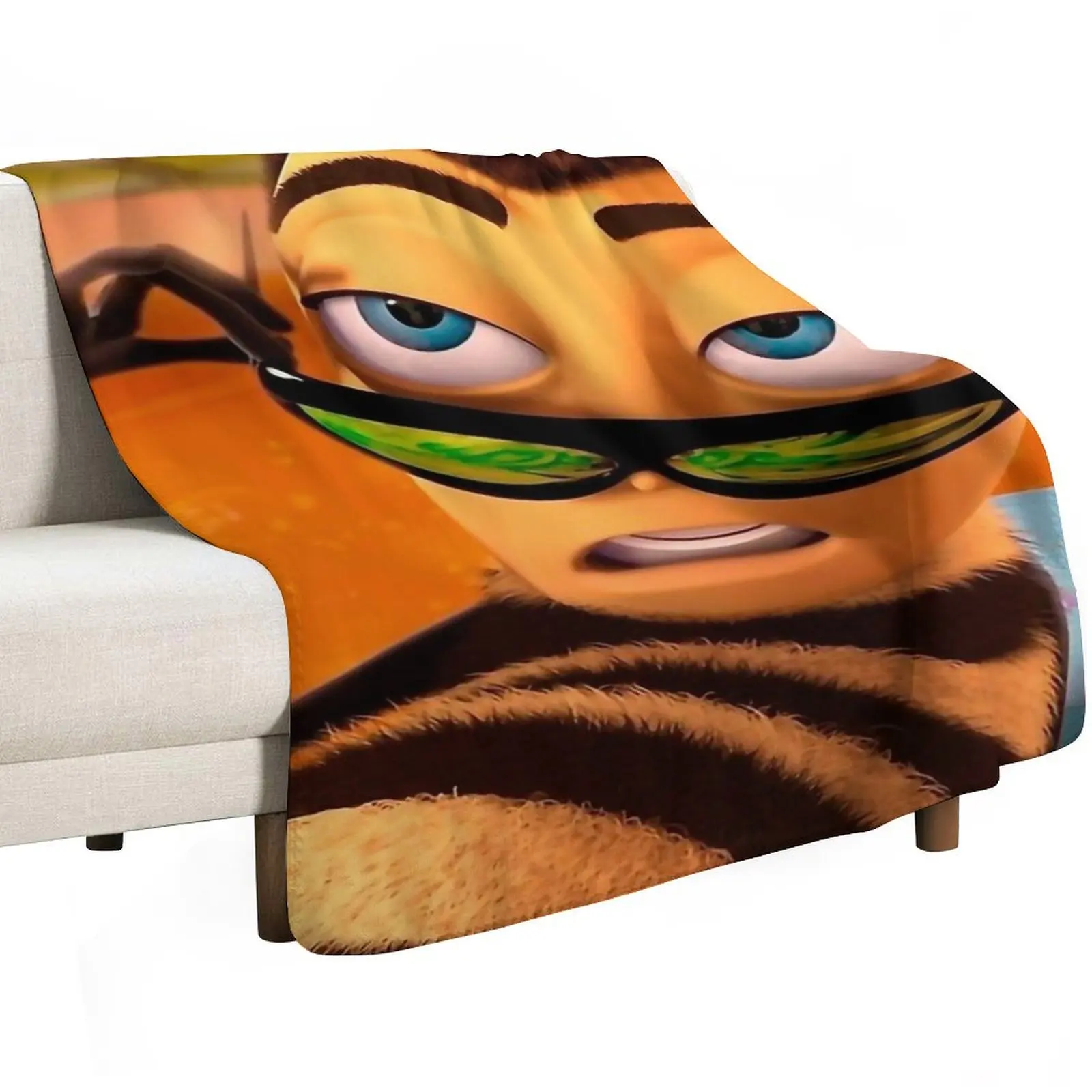 Barry Benson Bee Movie Meme Throw Blanket Multi-Purpose Comforter Thins Plush anime Hair Blankets