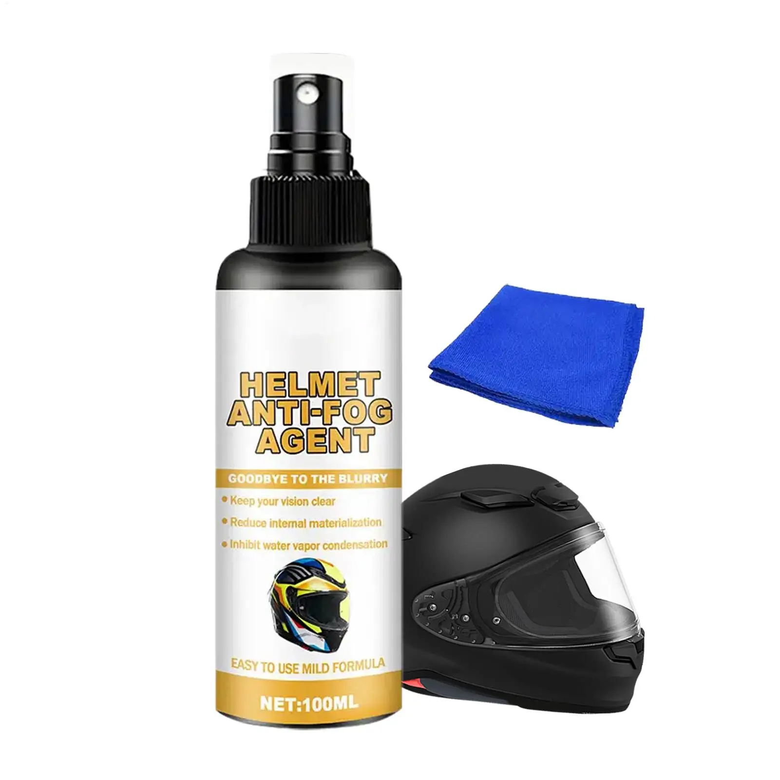 

Defogging Cleaning Spray Helmet Anti-fog Spray 100ml Cleaning Coating Waterproof Helmet Visor Defogging Fluid For Lens Glasses