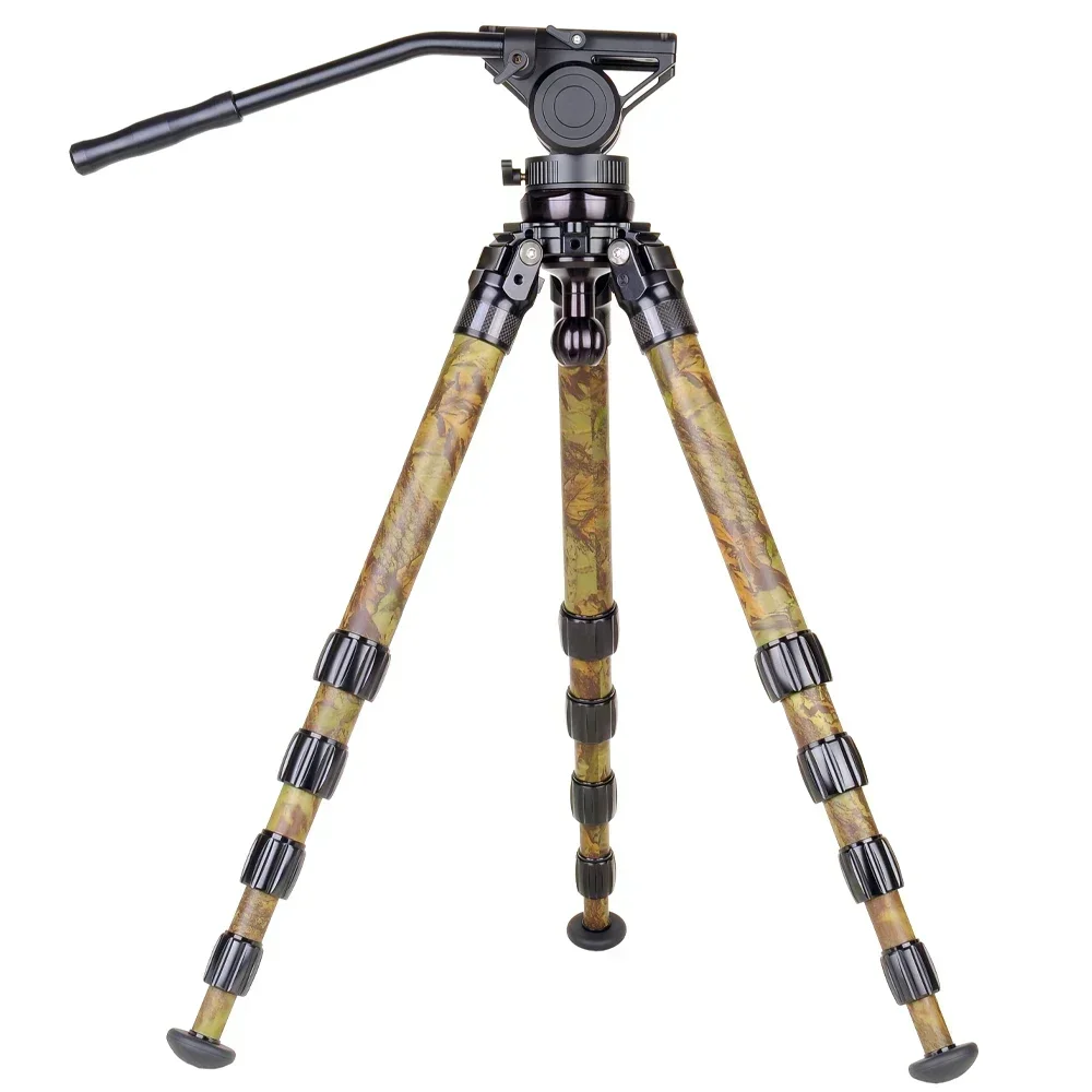 

Professional Lightweight Carbon Fiber Hunting Tripod for Telescope Camera Shooting Durable Camouflage Leg Wraps Tripod
