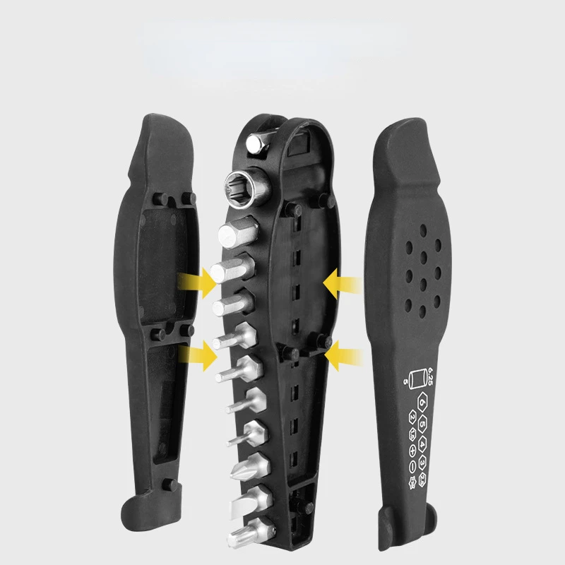 1pcs Bike Repair Tools Mountain Bike Portable Tyre Repair Tool Hexagonal Tool Socket Combination Home Repair Tool Set