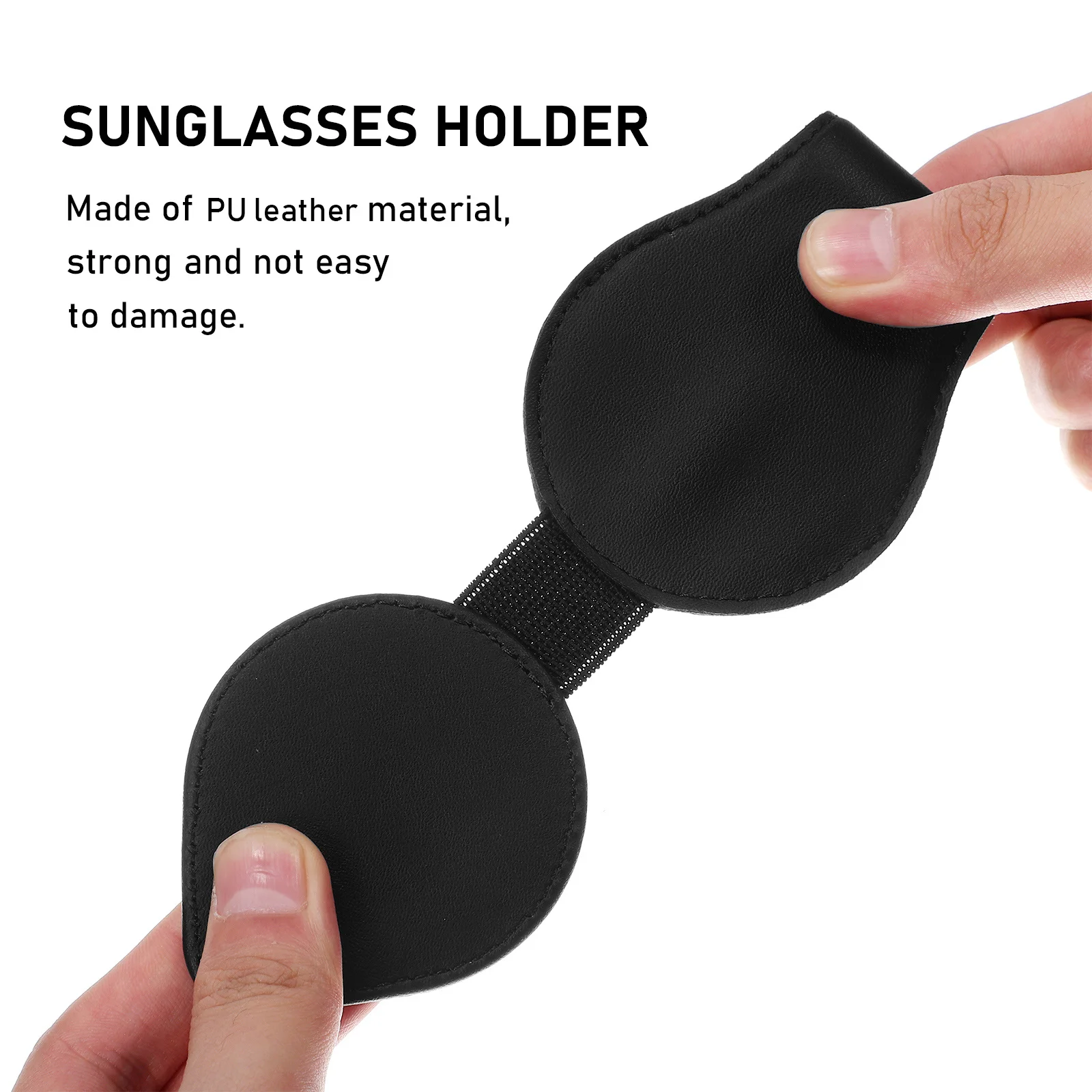 

2Pcs Vehicle Glasses Holder Magnetic PU Clip Soft Sunglass Eyeglass Visor Organizer Compatible with Car Sun Visor