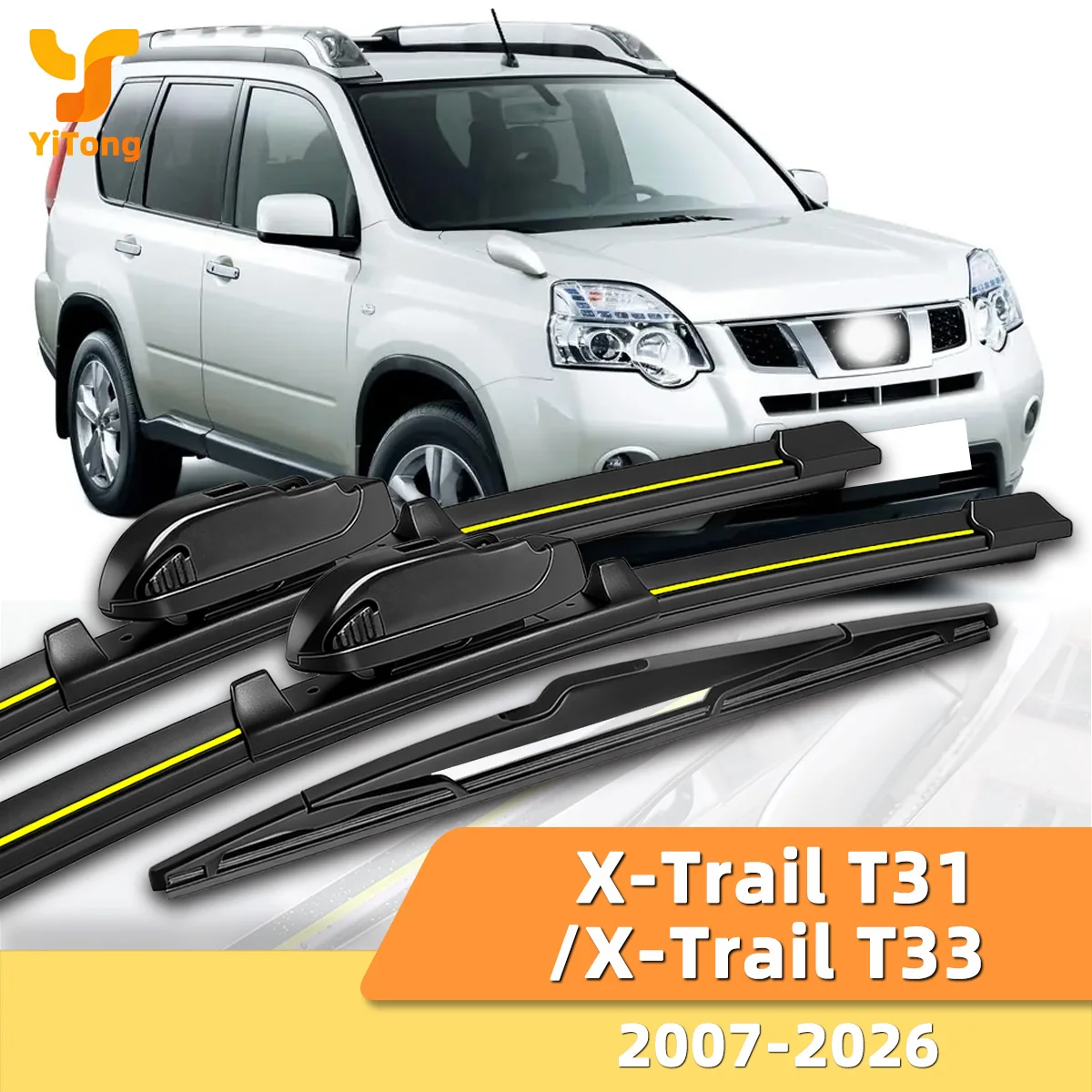 

Suitable For Nissan X-Trail T31/T33 2007-2026 Front And Rear Windshield Wipers Durable Accessories For Car Windshields 2009 2023