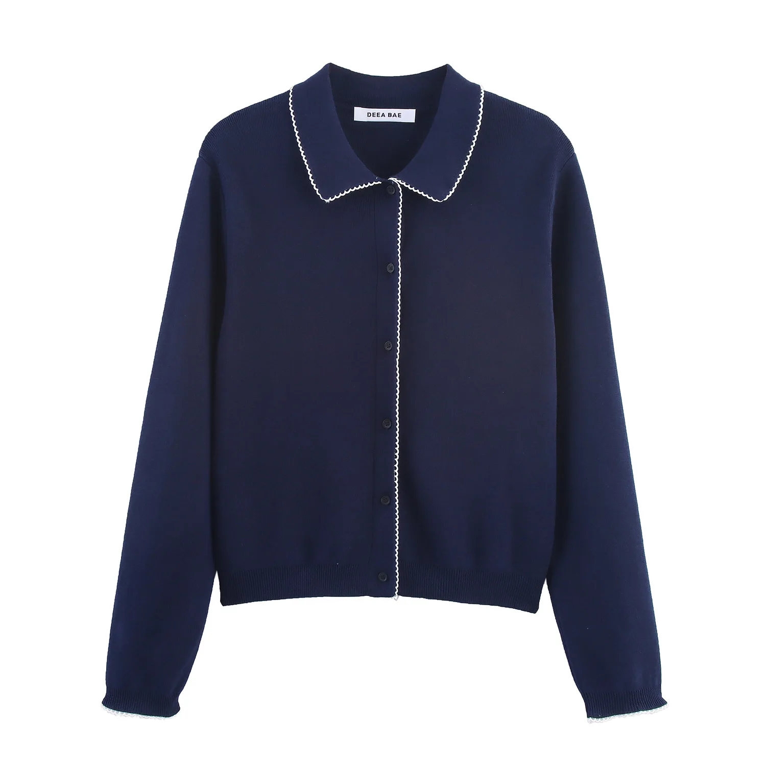 

Simple Versatile Round Neck Knitted Jacket Autumn New Style European And American Style Women's Fashion Outerwear 2142240