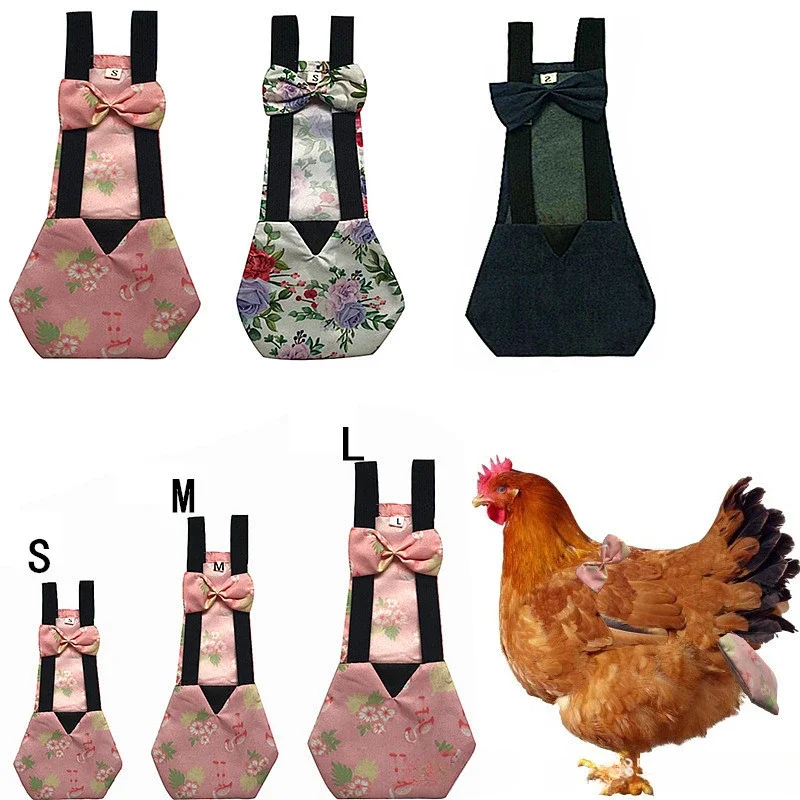 Suministros para mascotas, pañales de pato, trajes de vuelo de ganso, pantalones fisiológicos de pollo bonito, pañal lavable con banda elástica, diseño de lazo
