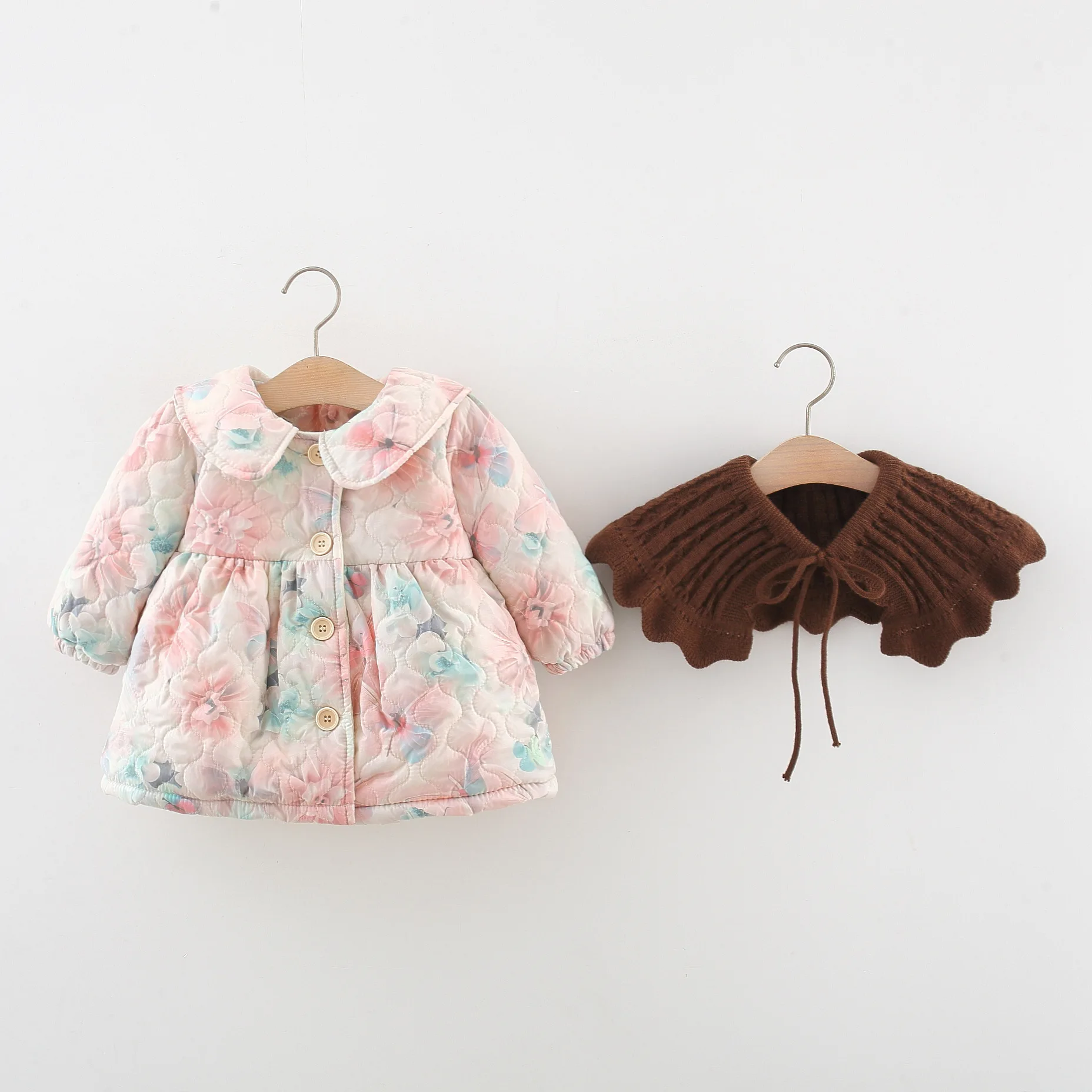 Winter New Color Dyed Children\'S Long Sleeved Clothes, Fashionable Korean Style Baby Girl Coat (9 Months -3 Years Old)