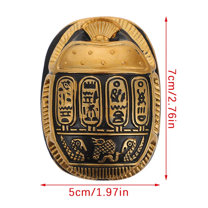 1pc Small Egyptian Scarab Statue Egypt Beetle Sculpture Ancient Figurine Resin Craft Wealth Animal Rebirth Home Decor