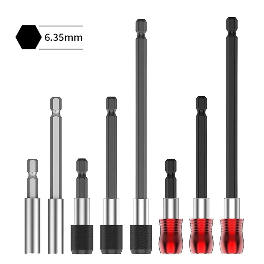 1PCS Magnetic Bit Holder Extension 60mm 100mm 150mm 200mm 1/4 Inch Hex Shank Quick Release Screwdriver Bit Holder Extension Bar