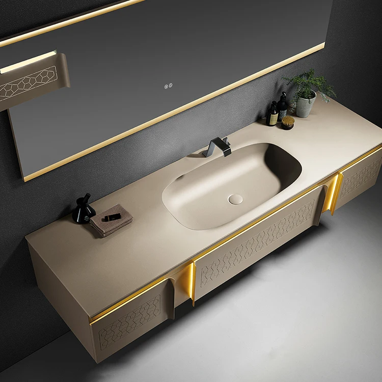 

LANGDENG Wholesale Luxury European Style Wall Mount 304 Stainless Steel Bathroom Cabinet With Mirror Customizable