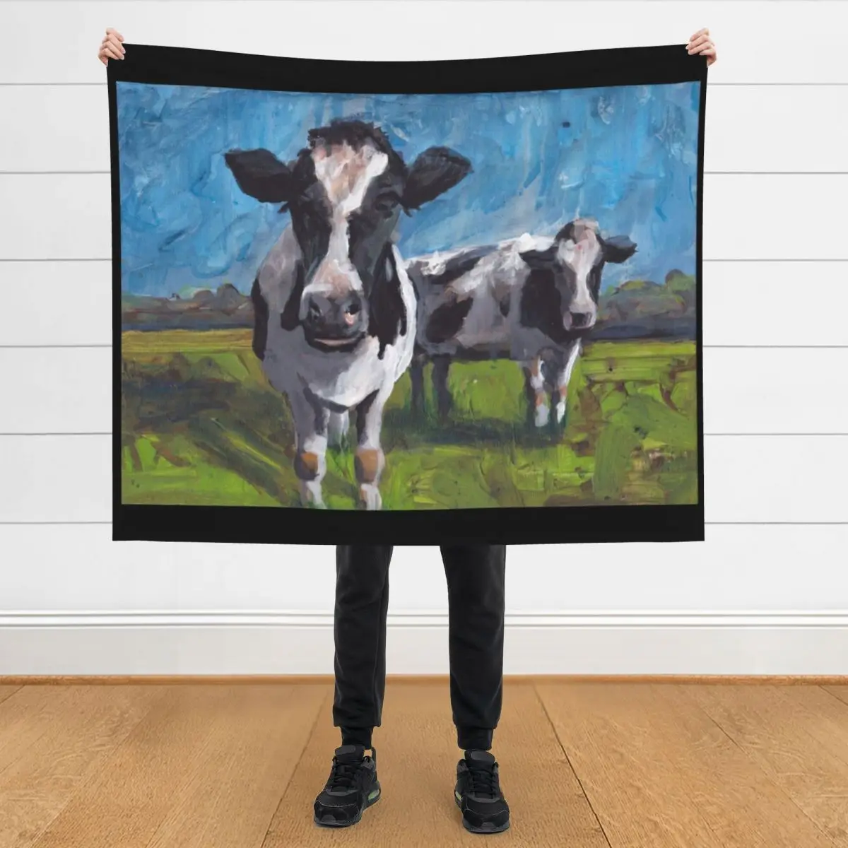

Cows in Pasture Throw Blanket Cute for winter For Decorative Sofa Blankets