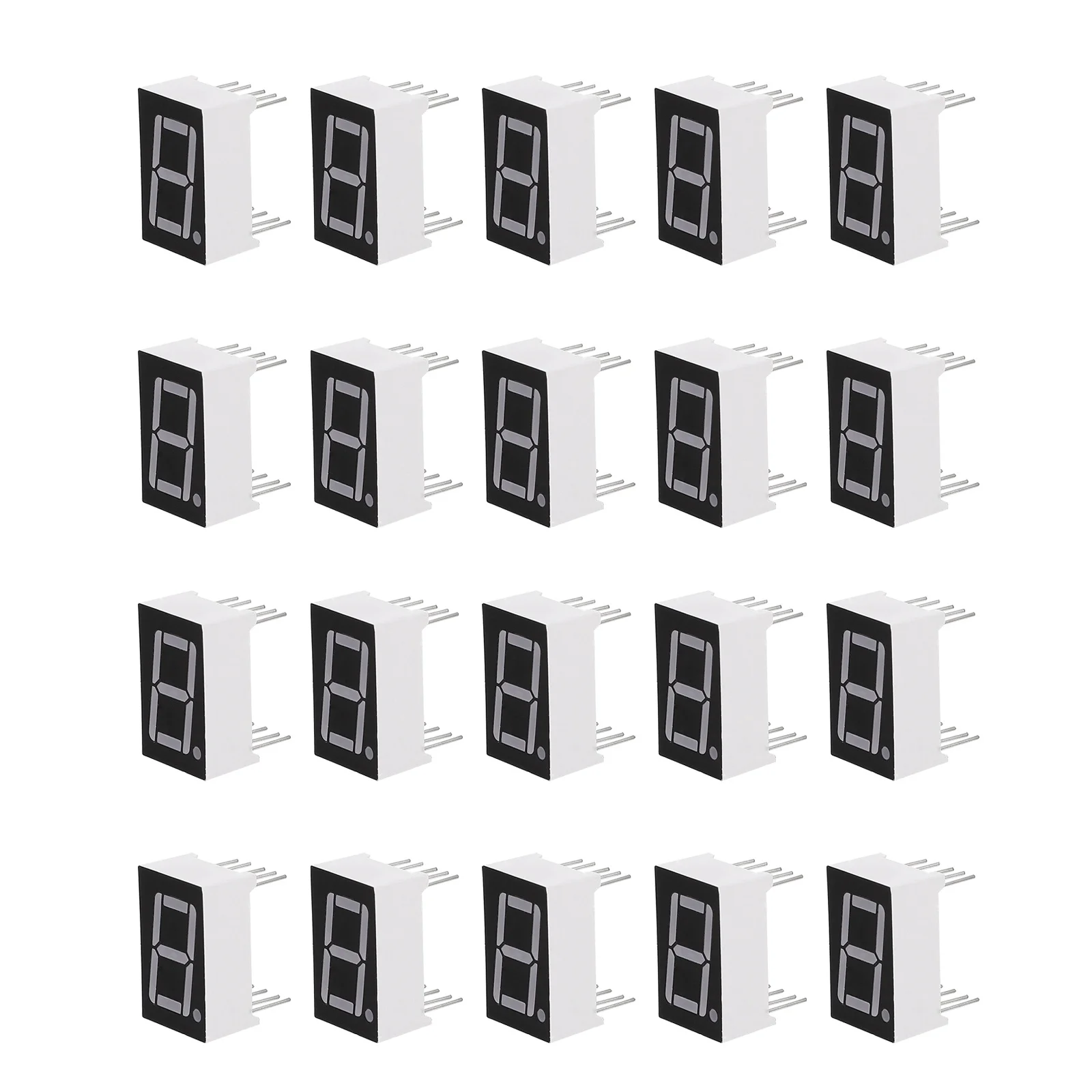 

20pcs 0.5" Red 1-Bit Led Digit Tube High Brightness Display Module For Digital Clock Counter Segment Light Indicator