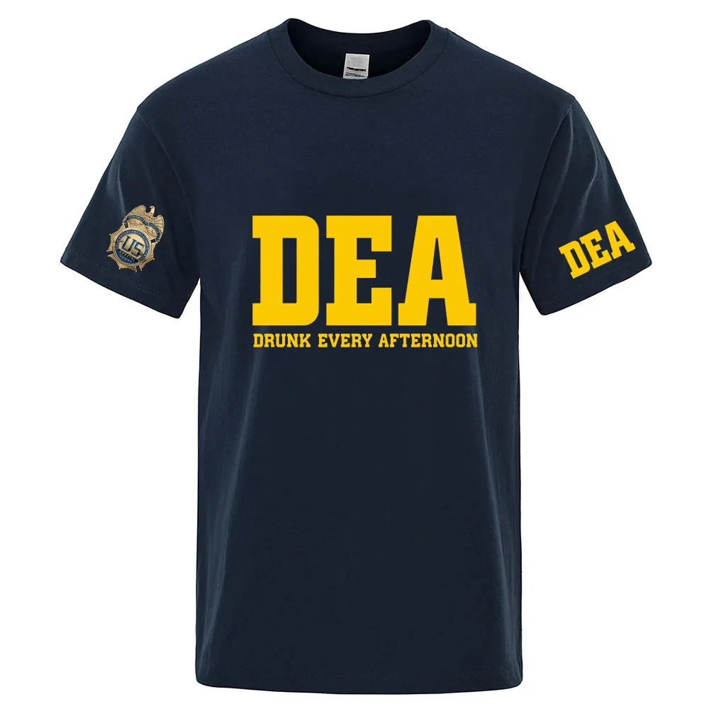 DEA Drunk Every Afternoon Funny Men's Sport Polo T Shirts Quick Dry Moisture Wicking Short Sleeve Golf Tee Casual Outdoor Summer