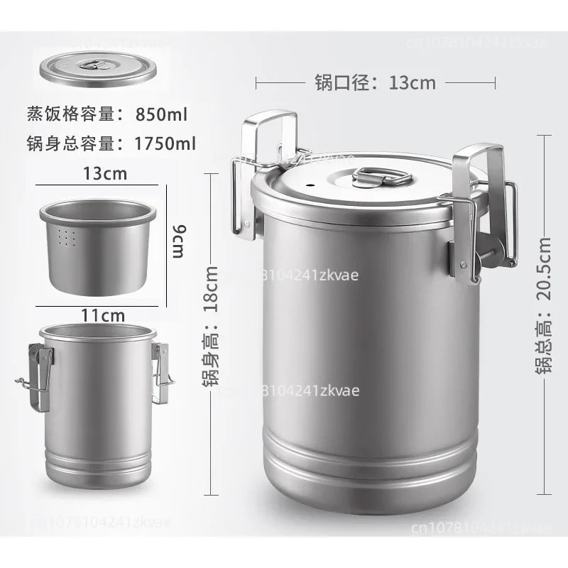 Rice CookerPicnic Cookware Stainless Steel Pot Multifunctional Cooking Accessory
