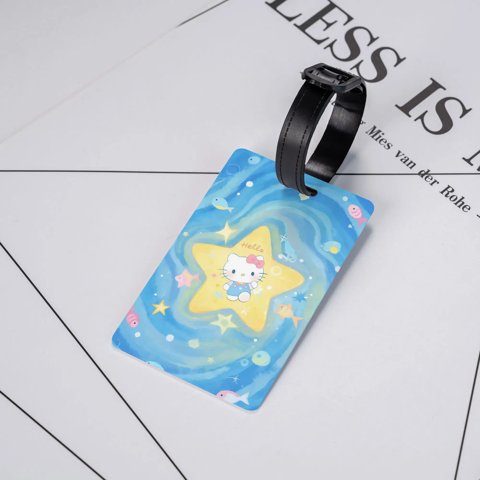 

Hello Kitty Cartoon Luggage Tag Suitcase PVC Travel Accessories Luggage Bag Case Tags Name ID Address Baggage Tags Gift