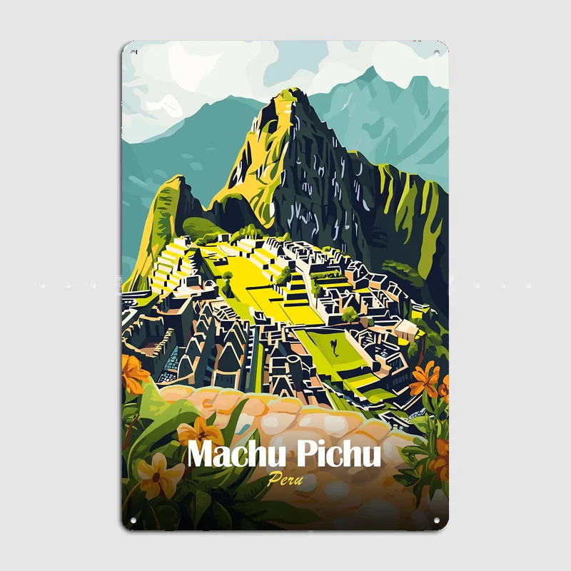 Machu Picchu Peru Poster Metal Sign Room Decor Life Wall Custom Bedroom Indoor Home Wall Decor Posters Room Decoration