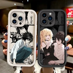 D-Death N-Note Anime Cool For Apple iPhone 15 14 13 12 Pro Max Mini 11 XS X XR 8 7 6 Plus Eye Ladder Cover Capa Fundas