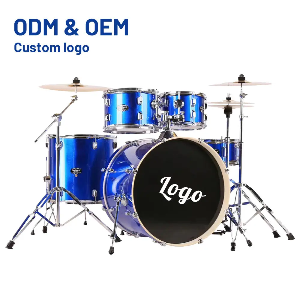 

High Quality Enjoy Maple Adult Jazz Classic Drum Kit 4 Cymbal 5 Drum with Stool 5 Colors