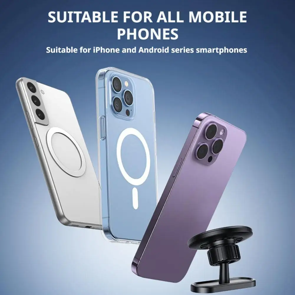 両面磁気携帯電話マウントホルダー 360 調整可能なスタンド MagSafe すべてのスマートフォン強力な磁気電話ホルダー D6E2