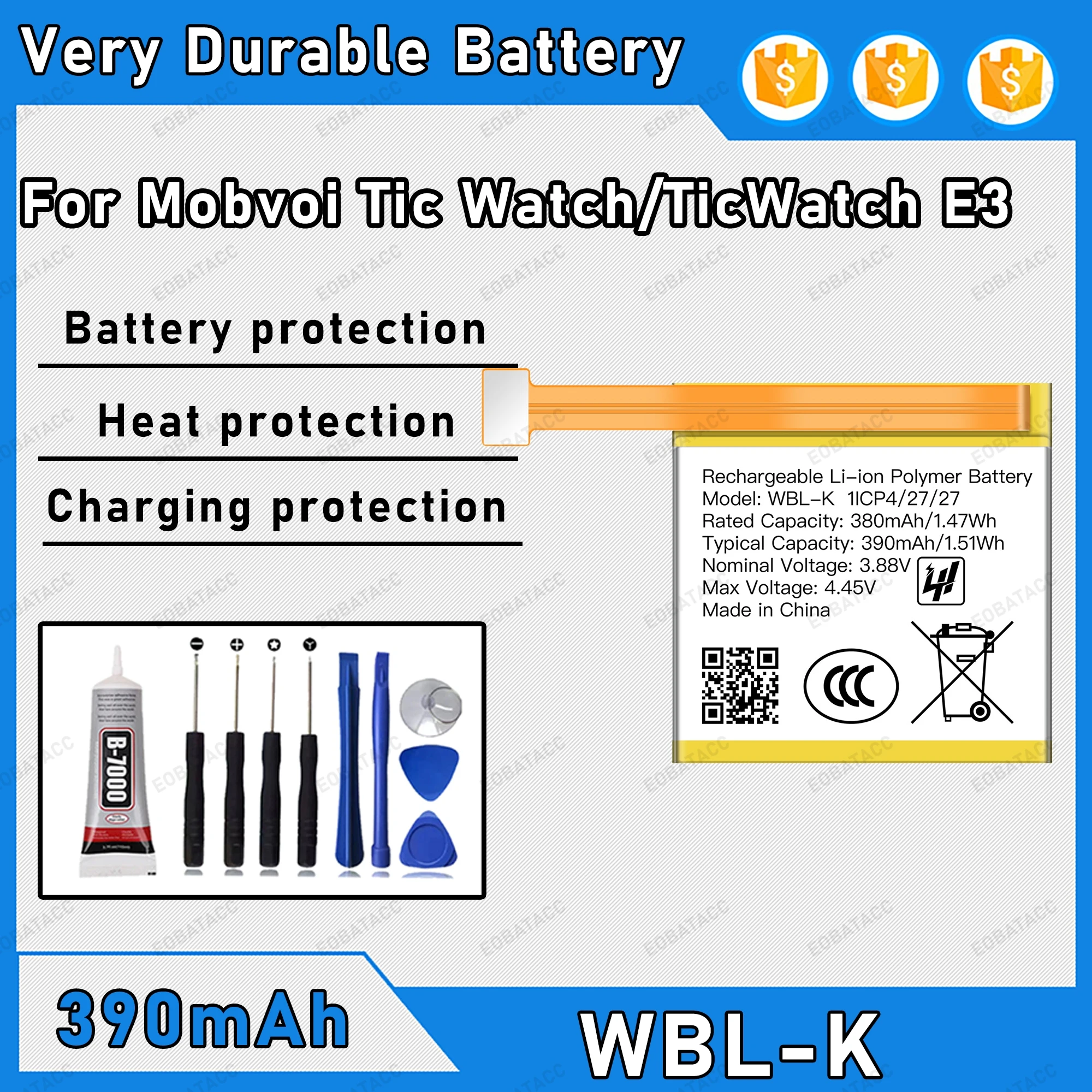 390Mah 100% New WBL…