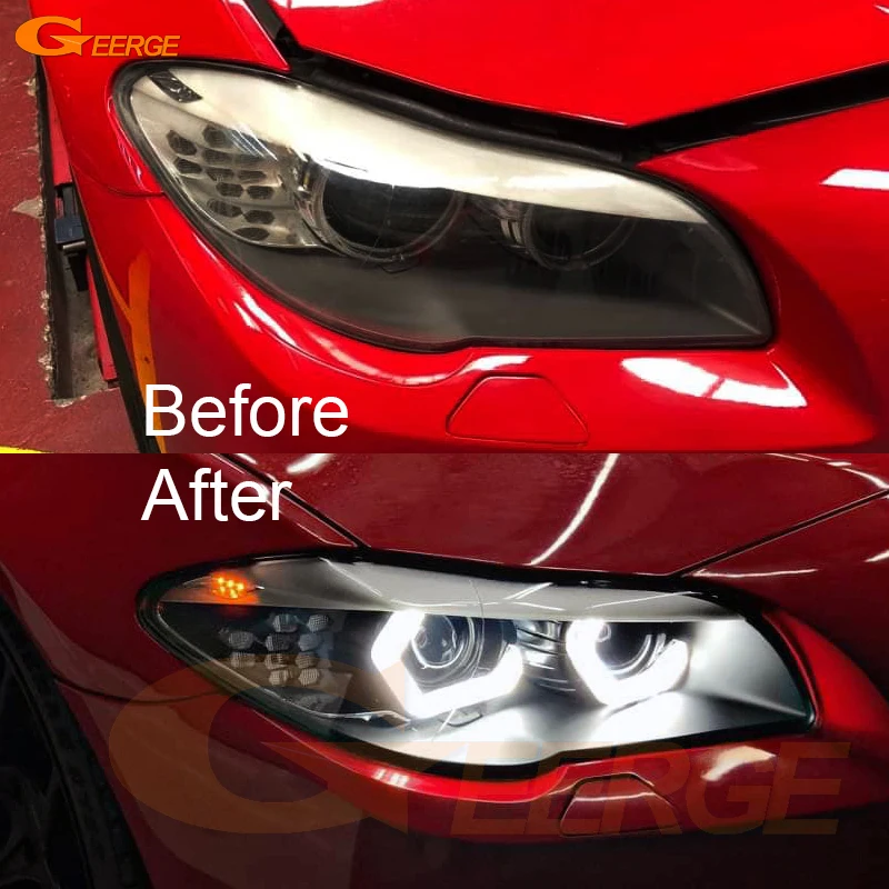 ل BMW 5 سلسلة G30 G31 F90 G38 F10 F11 F18 M5 ضوء النهار الترا برايت مفهوم M4 مبدع نمط LED عيون الملاك عدة خواتم هالة #5