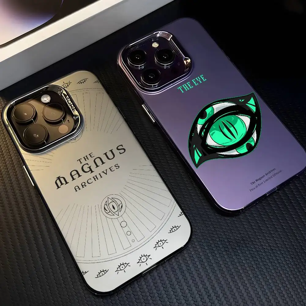

M-Magnus A-Archives Phone Case For IPhone 16 15 14 13 12 11 Plus Pro Max Multicolor Aurora Laser Shockproof Funda Cover