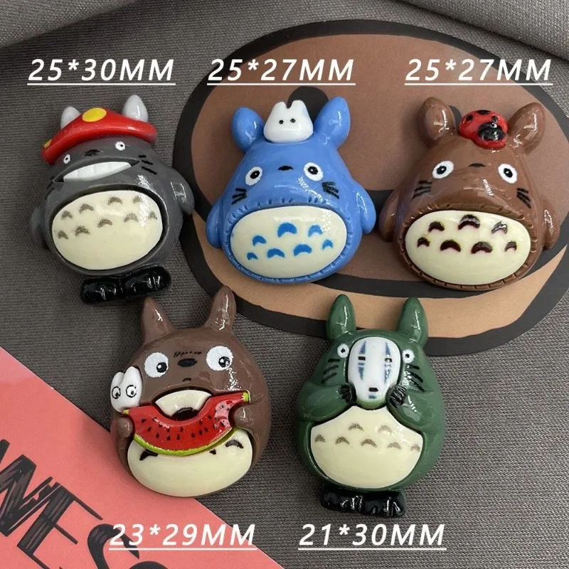 5 Stück My Neighbor Totoro Kühlschrankmagnete aus Kunstharz, niedliche dekorative Kühlschrankaufkleber, vielseitig einsetzbare Kunstharz-Ornamente für Zuhause – Detail 1