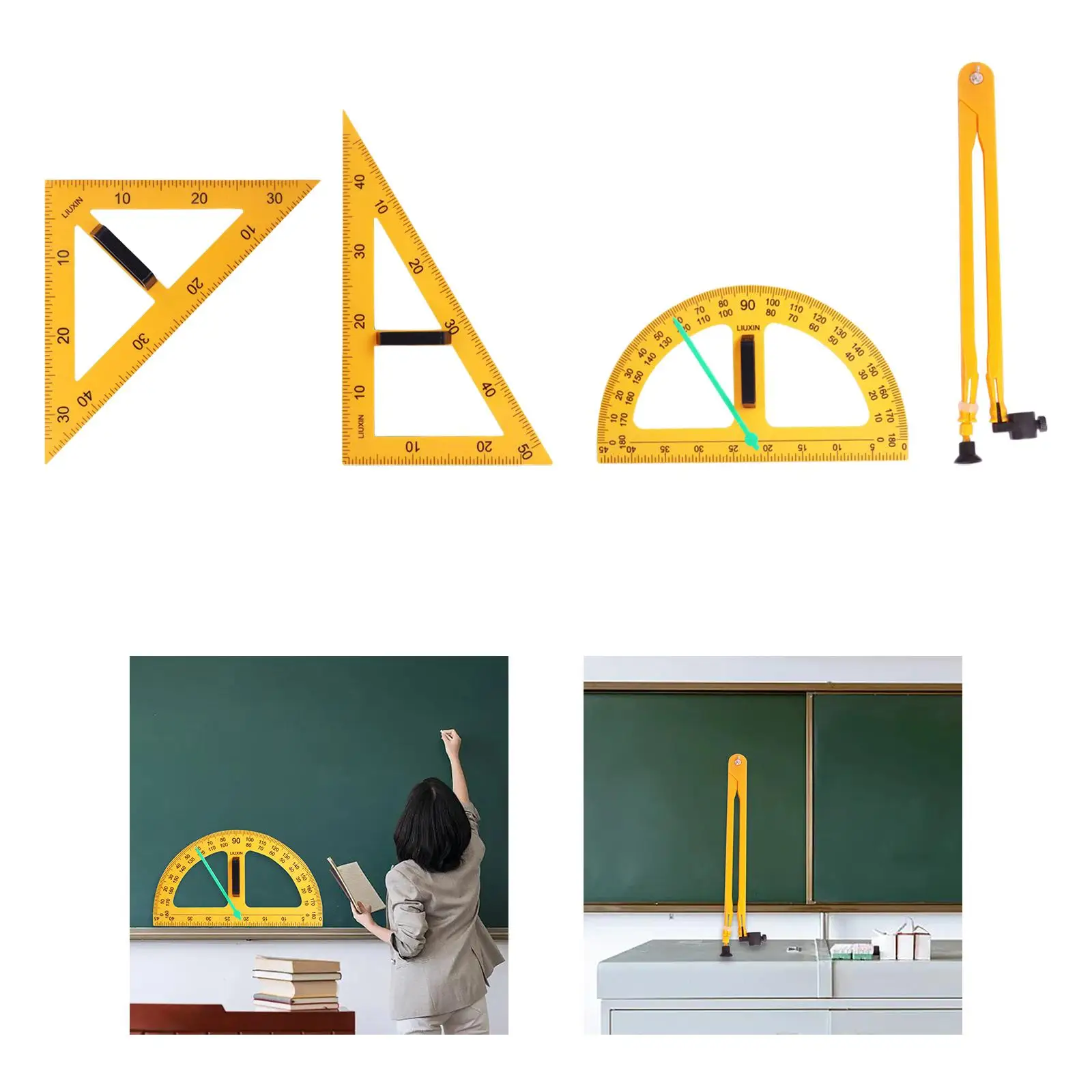 Imagem -03 - Régua de Ensino Multifuncional Desenho Ferramenta de Geometria Matemática para Escola de Desenhos