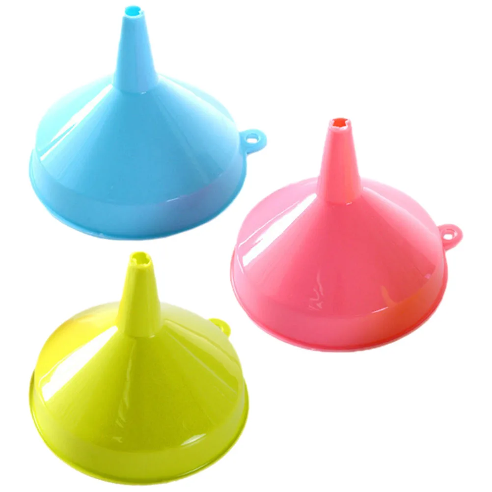 

3Pcs Large Diameter Funnel Food Grade Kitchen Tool for Oil Vinegar Powder Filling Bottles Jars Flasks Tubes Easy Storage