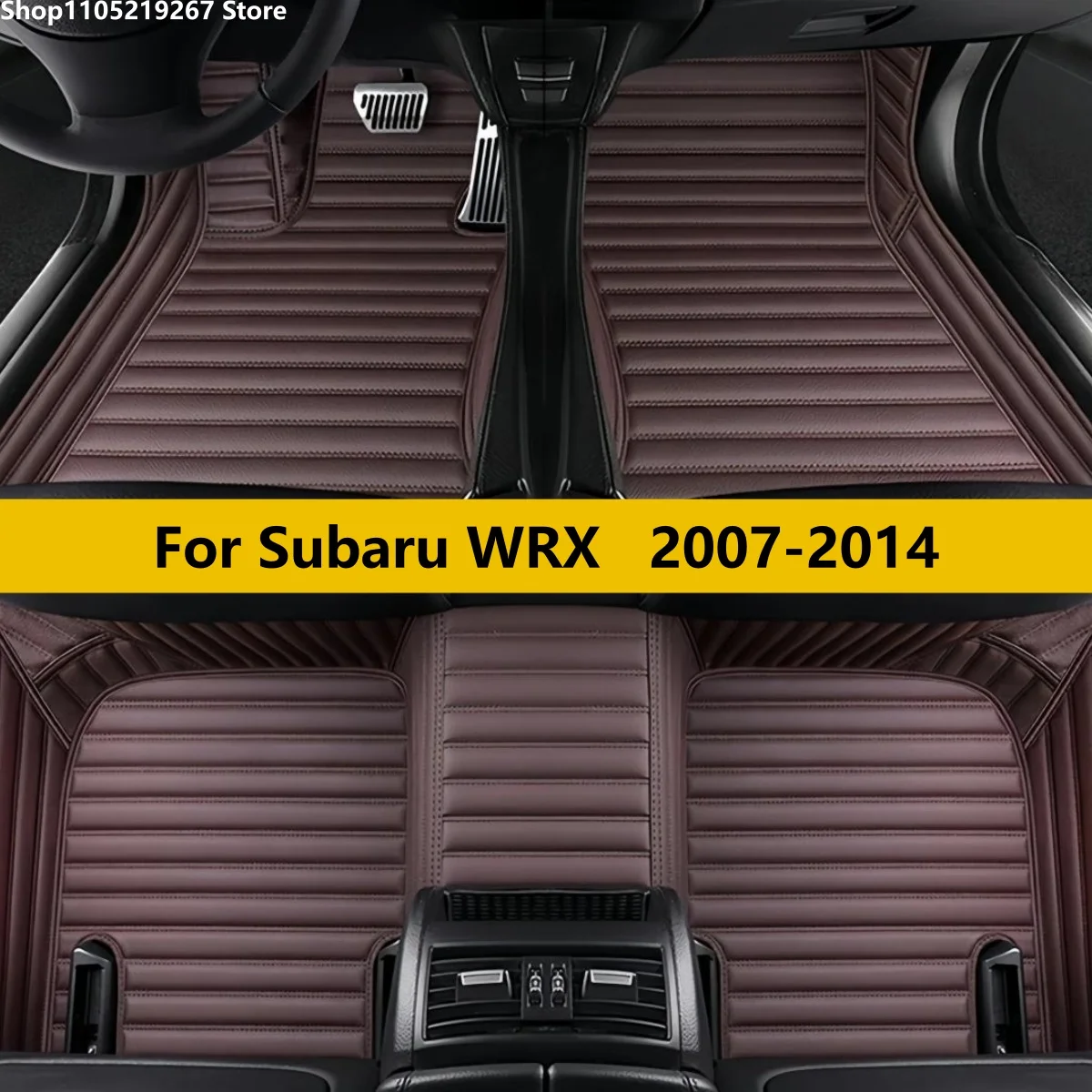 Custom Car Floor Mats For Subaru WRX 2007 2008 2009 2010 2011 2012 2013 2014 Interior Details Accessories Artificial Leather