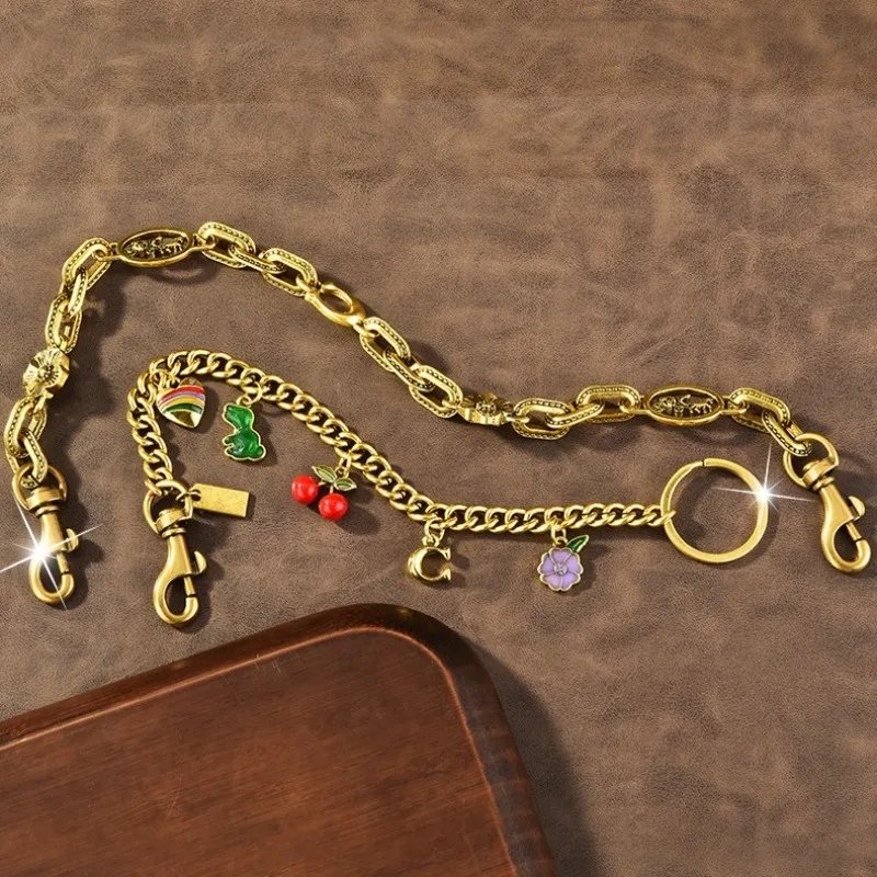 

Multi-color fashionable car keychain bag, glittering cherry bag chain, cherry keychain bag pendant