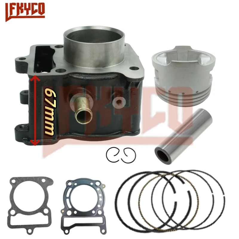 Scooter Engine Parts 53.7mm Cylinder Piston Kit for Yamaha Majesty Skyliner YP125 YP125E Teos Doodo XN125 Maxster Thunder XQ150