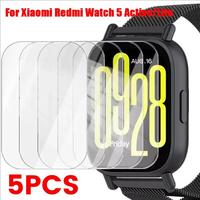 1-5Pcs Tempered Glass For Xiaomi Redmi Watch 5 Active/Lite Accessories HD Clear Screen Protector Film for Mi Redmi Watch 5 Lite