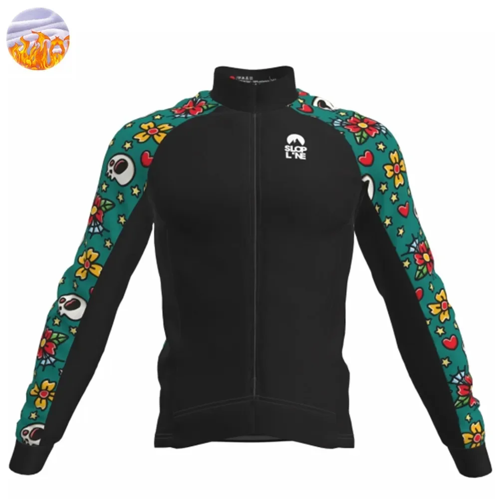 سباق Maglia Fox Slopline Mannen Winter Jas Wielertrui Road Mtb Fleece Flanel Cyclus Jas Ciclismo Hombre Fietsen Kleding 2022