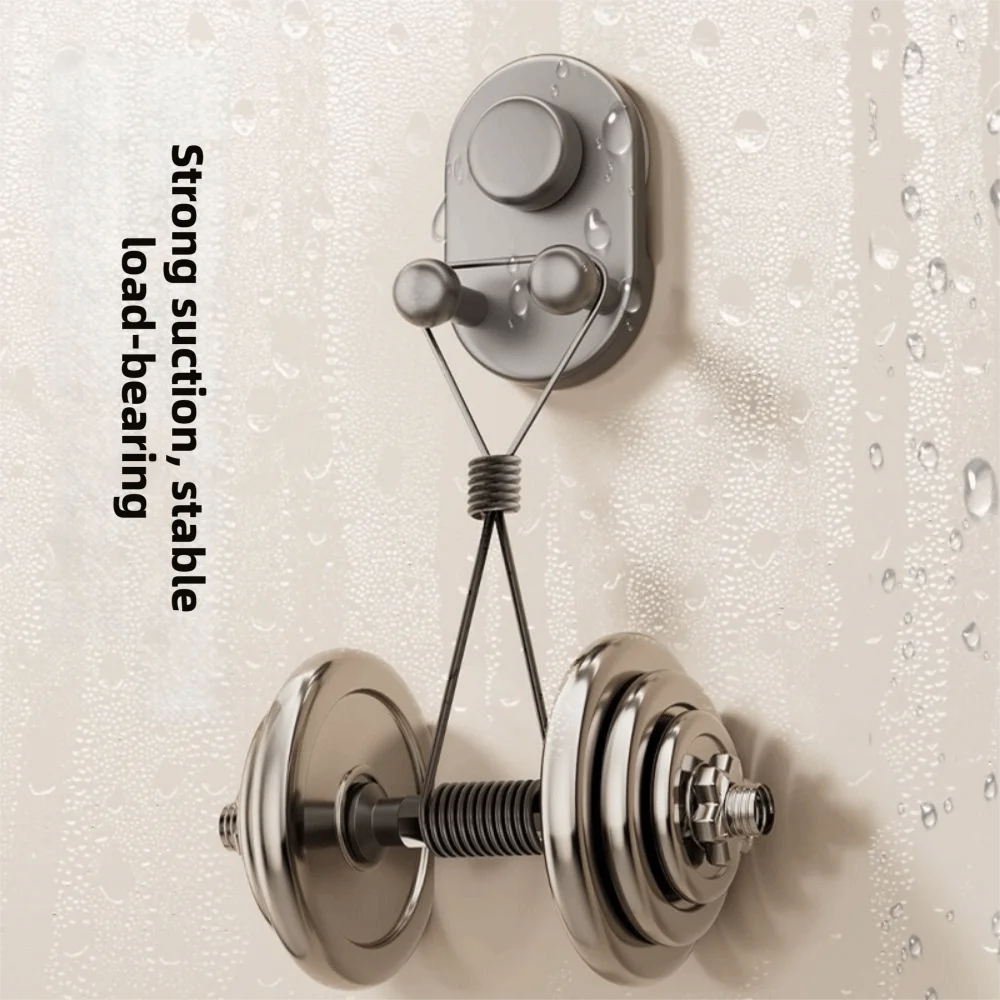 

3 PCS Plastic Suction Cup Hooks Moisture-proof Removable Paper Towel Double Hooks Space Saving Non-Marking Wall Hook Bathroom