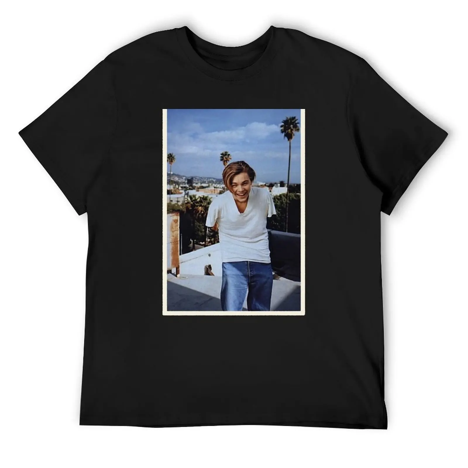 Leonardo DiCaprio Young T-Shirt tops baggy shirts anime tshirt anime shirts men