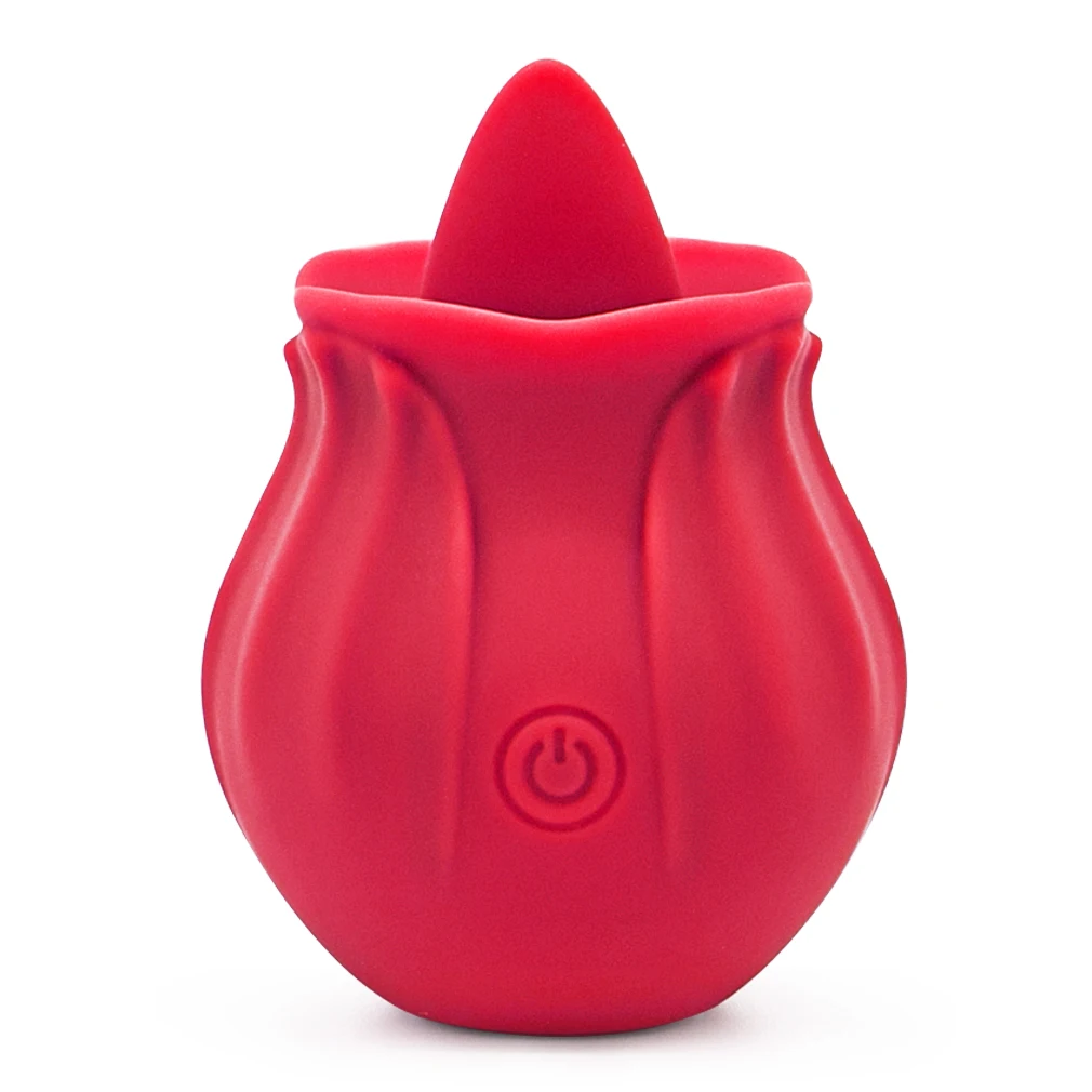 Tongue Rose Toy - Rose  Clitoral Stimulator with Licking & Vibration, Tongue  for Women, Sex Toy for Female Pleasure Adult Toy