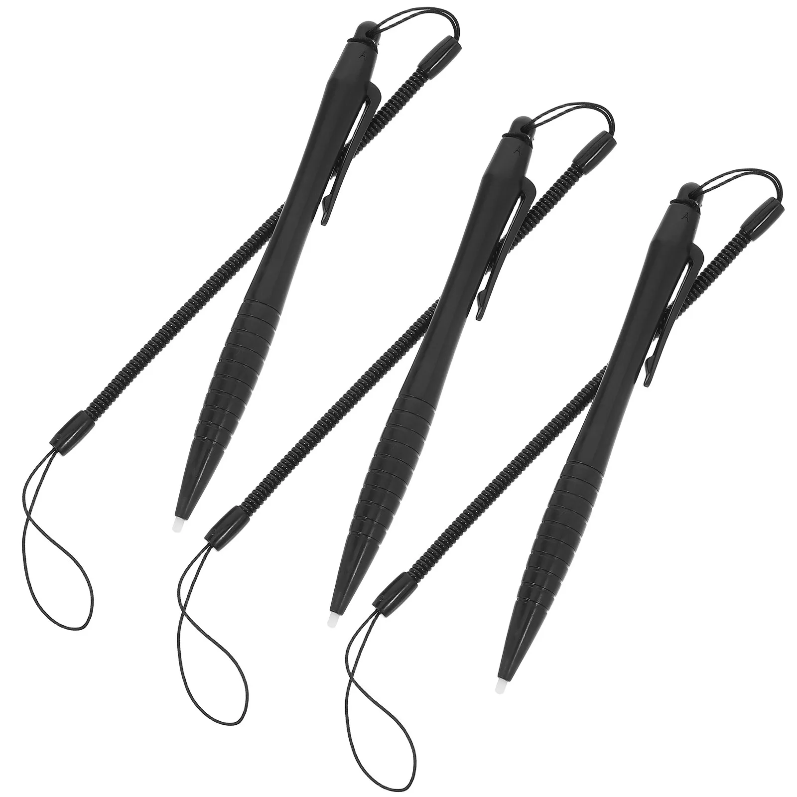 3Pcs Resistive Stylus Pens with Spring Lanyard Anti Lost Design Precision Touch Drawing Writing Navigation for Touchscreen